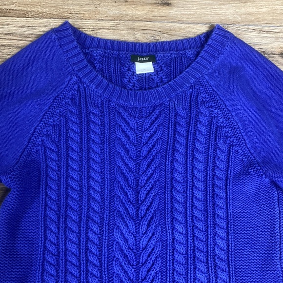 J. Crew Royal Blue Cable Knit Sweater - Picture 5 of 6